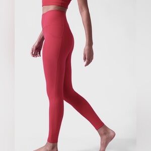 Athleta Pink Ultimate Stash 2 Tights POCKETS Performance Leggings Activewear